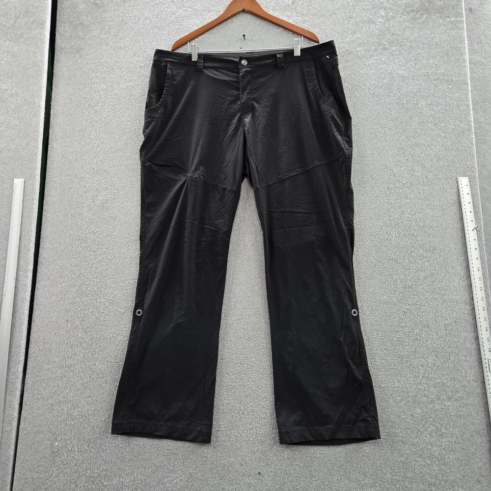 Eddie Bauer Women Activewear Pants 20 Black Nylon Polyester Cargo Travex